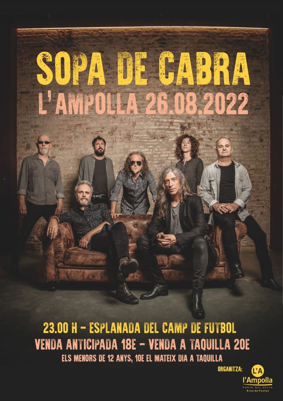 Concert de Sopa de Cabra a l'Ampolla. Compra aquí les entrades