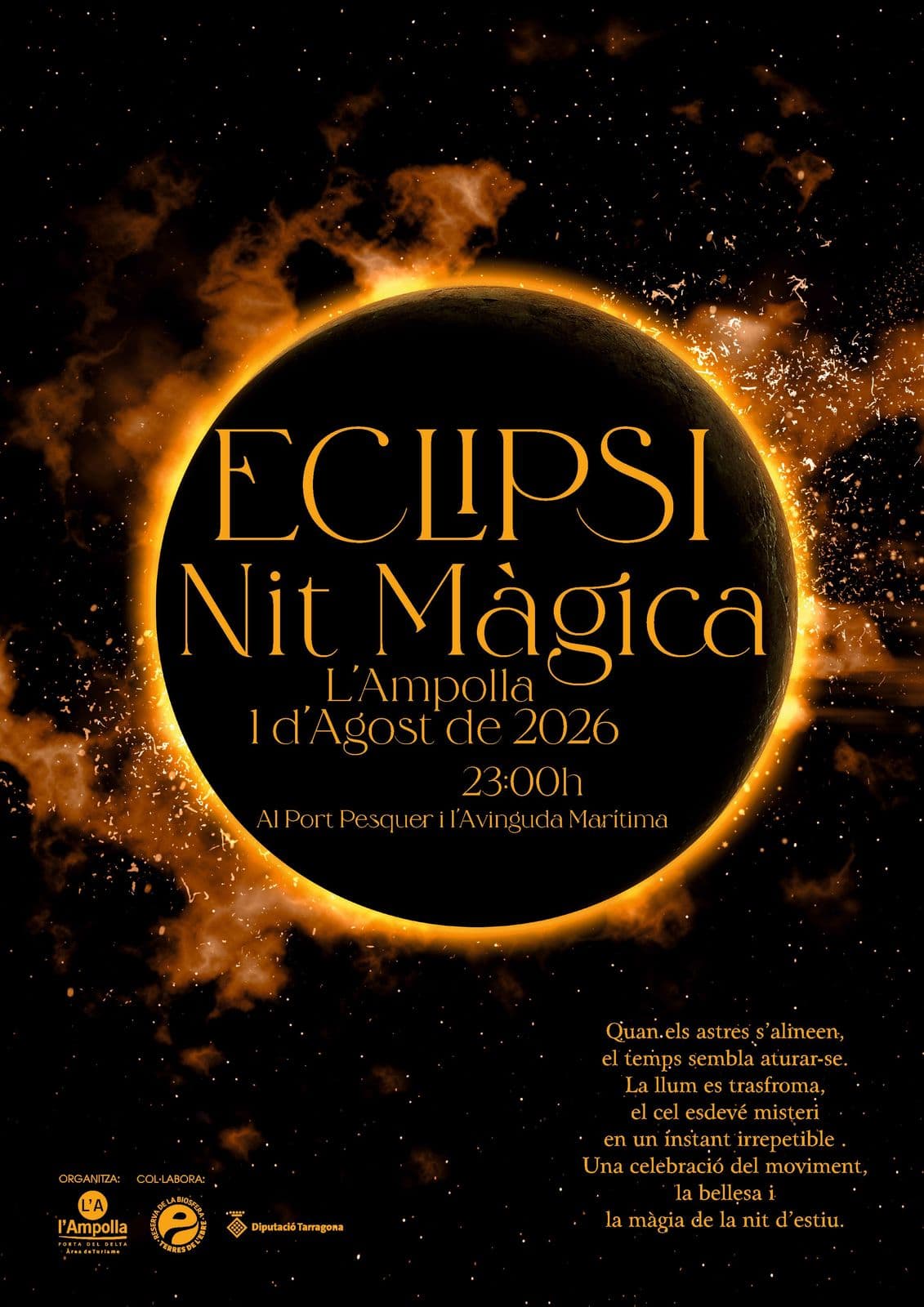 L’Ampolla enceta el compte enrere cap al gran eclipsi solar amb una setmana d’activitats per a tots els públics